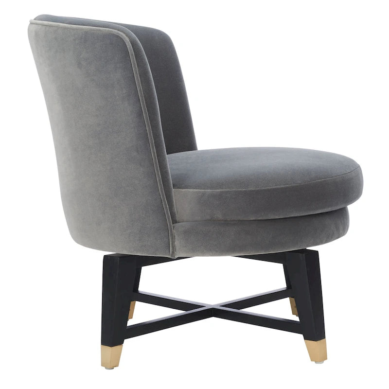 Chaise d'appoint pivotante Ginetta SAFAVIEH Couture - 24 L x 26,8 P x 26 H - 24Lx27Px26H