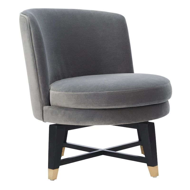 Chaise d'appoint pivotante Ginetta SAFAVIEH Couture - 24 L x 26,8 P x 26 H - 24Lx27Px26H
