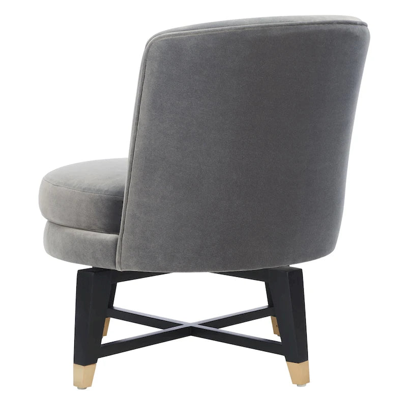 Chaise d'appoint pivotante Ginetta SAFAVIEH Couture - 24 L x 26,8 P x 26 H - 24Lx27Px26H