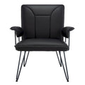 SAFAVIEH Idamae Fauteuil en similicuir moderne du milieu du siècle - 29Lx28Px33H