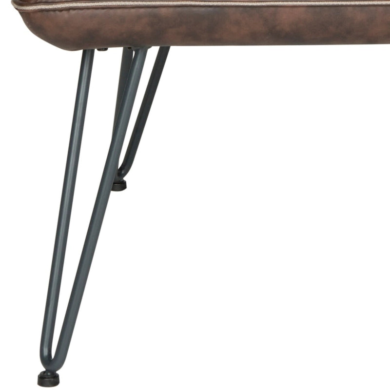 SAFAVIEH Idamae Fauteuil en similicuir moderne du milieu du siècle - 29Lx28Px33H