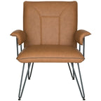 SAFAVIEH Idamae Fauteuil en similicuir moderne du milieu du siècle - 29Lx28Px33H