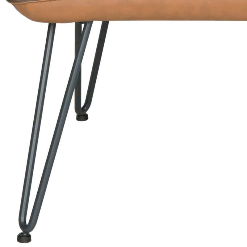 SAFAVIEH Idamae Fauteuil en similicuir moderne du milieu du siècle - 29Lx28Px33H