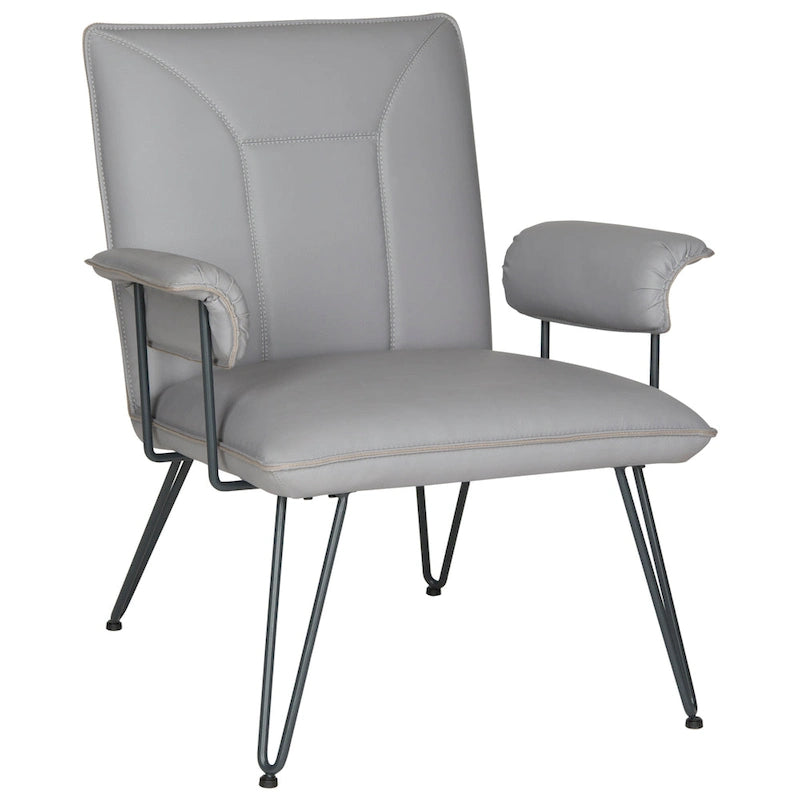 SAFAVIEH Idamae Fauteuil en similicuir moderne du milieu du siècle - 29Lx28Px33H