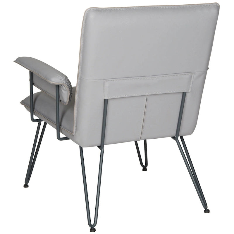 SAFAVIEH Idamae Fauteuil en similicuir moderne du milieu du siècle - 29Lx28Px33H