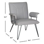 SAFAVIEH Idamae Fauteuil en similicuir moderne du milieu du siècle - 29Lx28Px33H