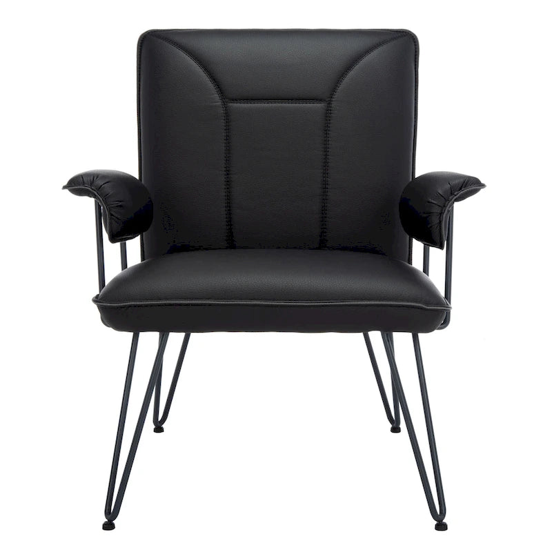 SAFAVIEH Idamae Fauteuil en similicuir moderne du milieu du siècle - 29Lx28Px33H