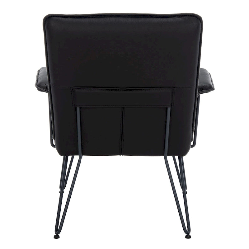 SAFAVIEH Idamae Fauteuil en similicuir moderne du milieu du siècle - 29Lx28Px33H