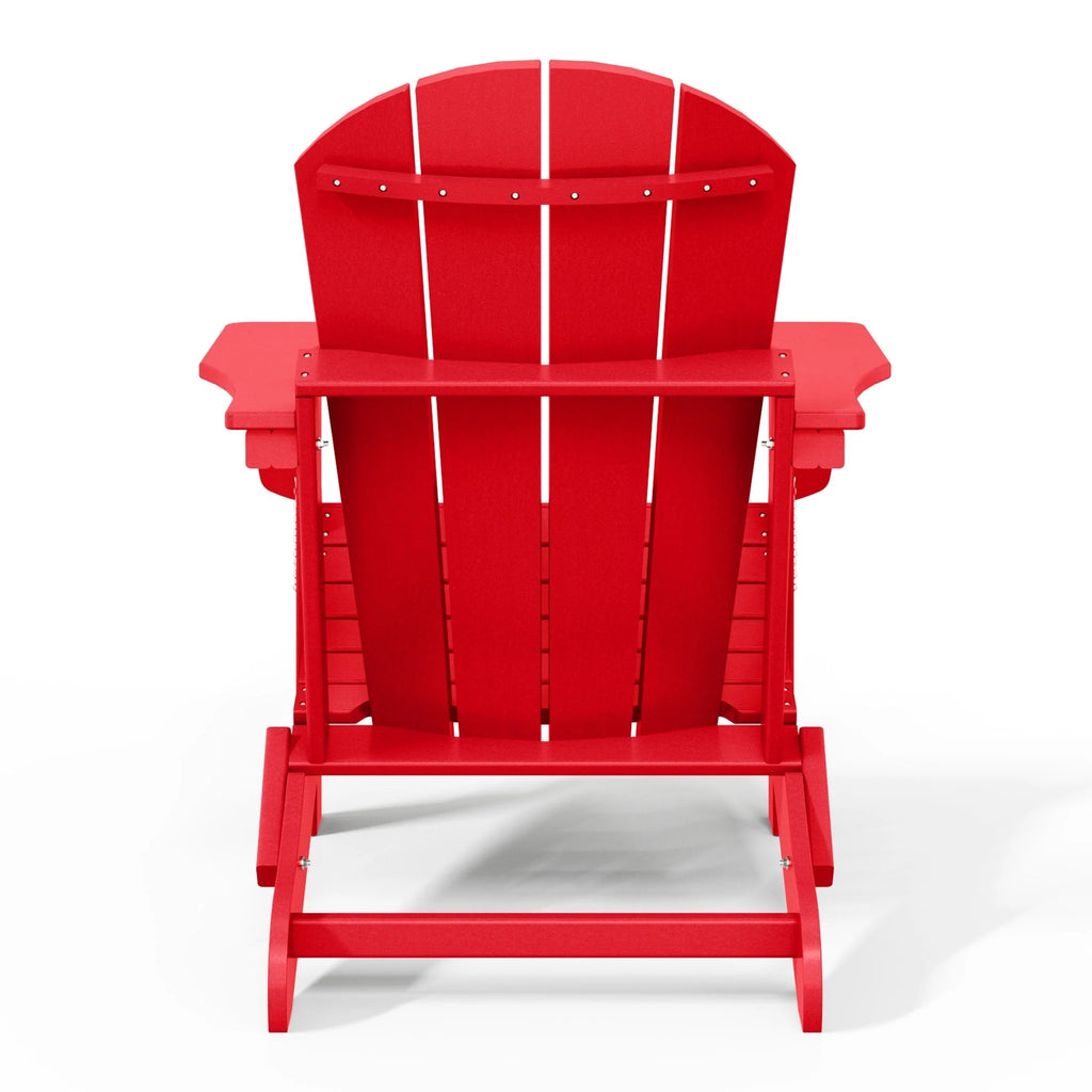 Chaise Adirondack pliante de patio d'extérieur tout temps résistante à la décoloration Polytrends Laguna