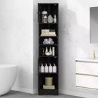 Meuble d'angle de salle de bain haut de 67 pouces, meuble de rangement au sol autoportant avec étagères réglables, organisateur de placard étroit pour salle de bain, cuisine, salon