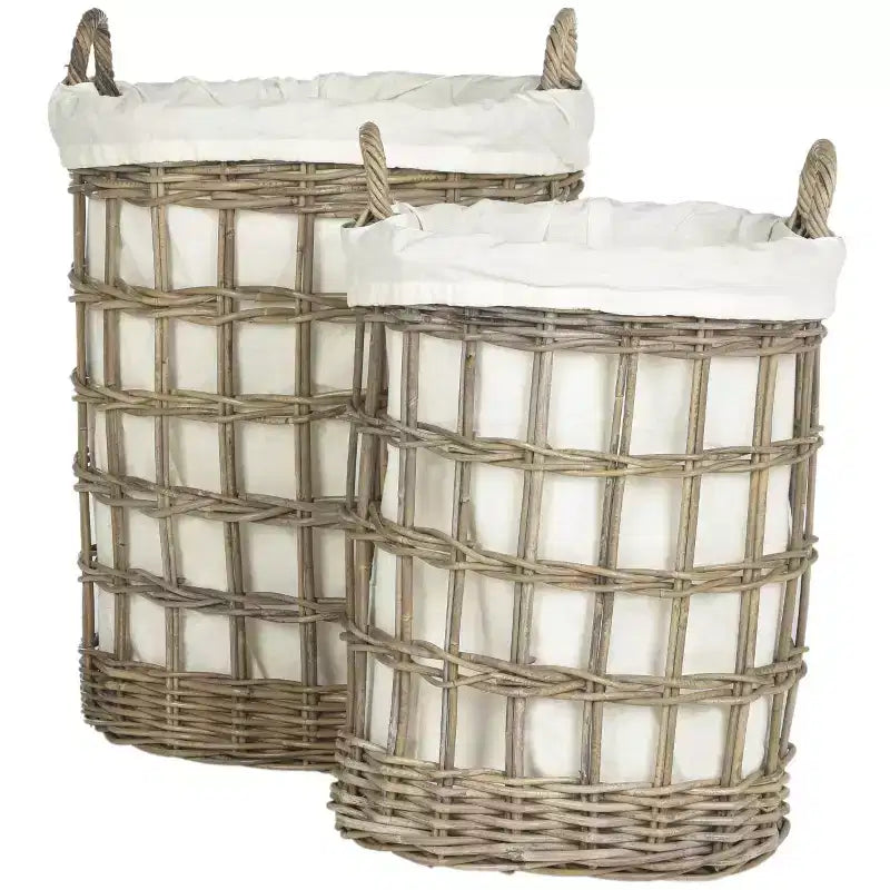 Adisa Laundry Basket (Set of 2) - SEA7009 - Grey - Safavieh