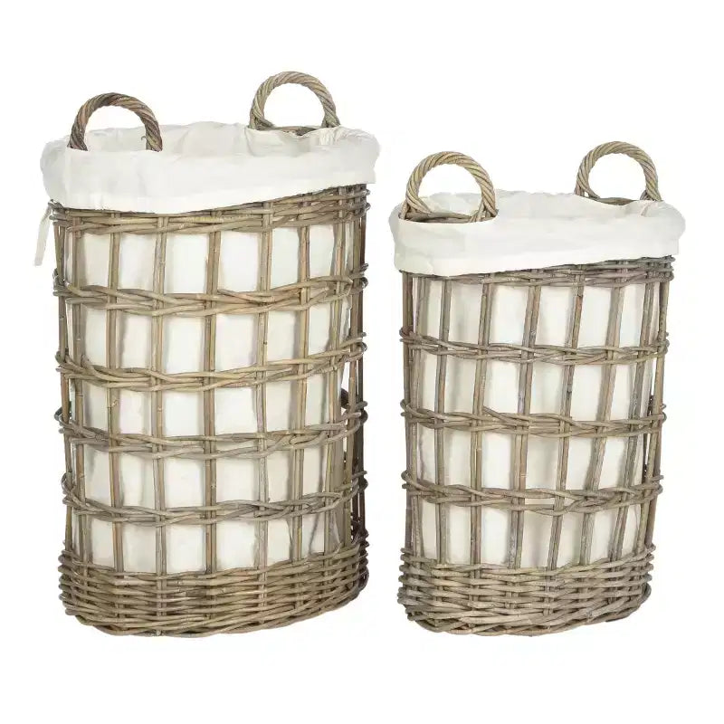 Panier à Linge Adisa (Lot de 2) - SEA7009 - Gris - Safavieh