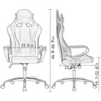 FDW Chaise de Bureau Chaise Gaming Chaise de Bureau Fauteuil de Direction avec Support Lombaire Tabouret Réglable Chaise d'Ordinateur Pivotante à Roulettes