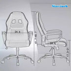 Chaise de bureau FDW Chaise de jeu pour PC Chaise de bureau pas chère en cuir PU Fauteuil de direction pour ordinateur Support lombaire pour femmes et hommes