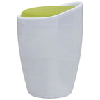 vidaXL Tabouret en similicuir blanc et vert