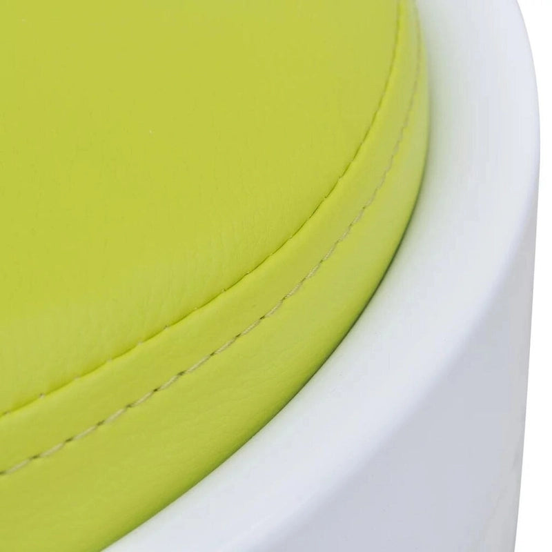 vidaXL Tabouret en similicuir blanc et vert