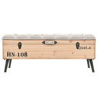 vidaXL Banc de rangement 43,3 Bois de sapin massif - 43,3 x 15,7 x 19,7