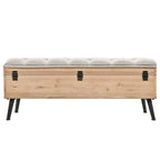 vidaXL Banc de rangement 43,3 Bois de sapin massif - 43,3 x 15,7 x 19,7