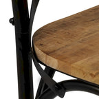 vidaXL Chaises Croisées 6 pcs Noir Bois de Mangue Massif - 20.1 x 20.5 x 33.1