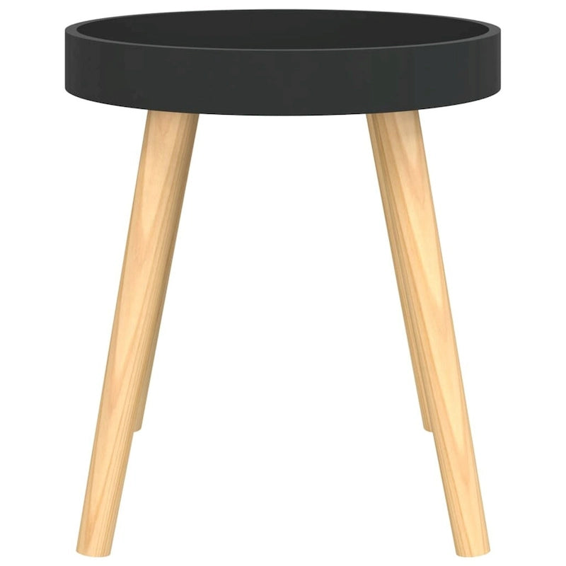 vidaXL Table d'appoint ronde en bois d'ingénierie et pin massif - 15x15x15.7