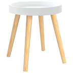 vidaXL Table d'appoint ronde en bois d'ingénierie et pin massif - 15x15x15.7