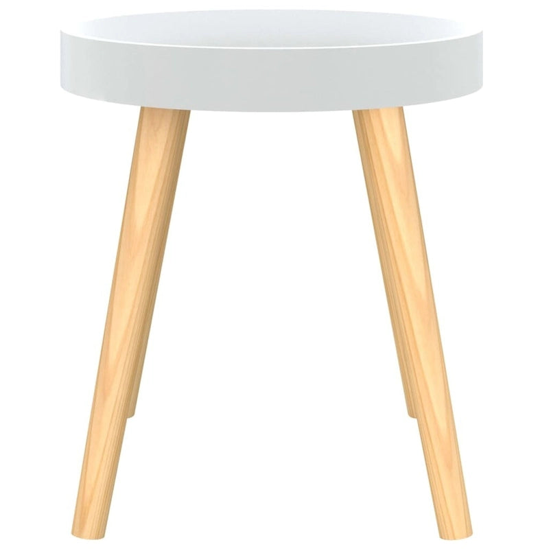 vidaXL Table d'appoint ronde en bois d'ingénierie et pin massif - 15x15x15.7