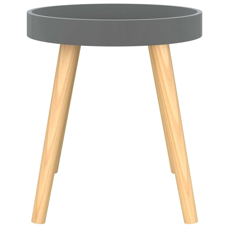 vidaXL Table d'appoint ronde en bois d'ingénierie et pin massif - 15x15x15.7