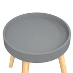 vidaXL Table d'appoint ronde en bois d'ingénierie et pin massif - 15x15x15.7
