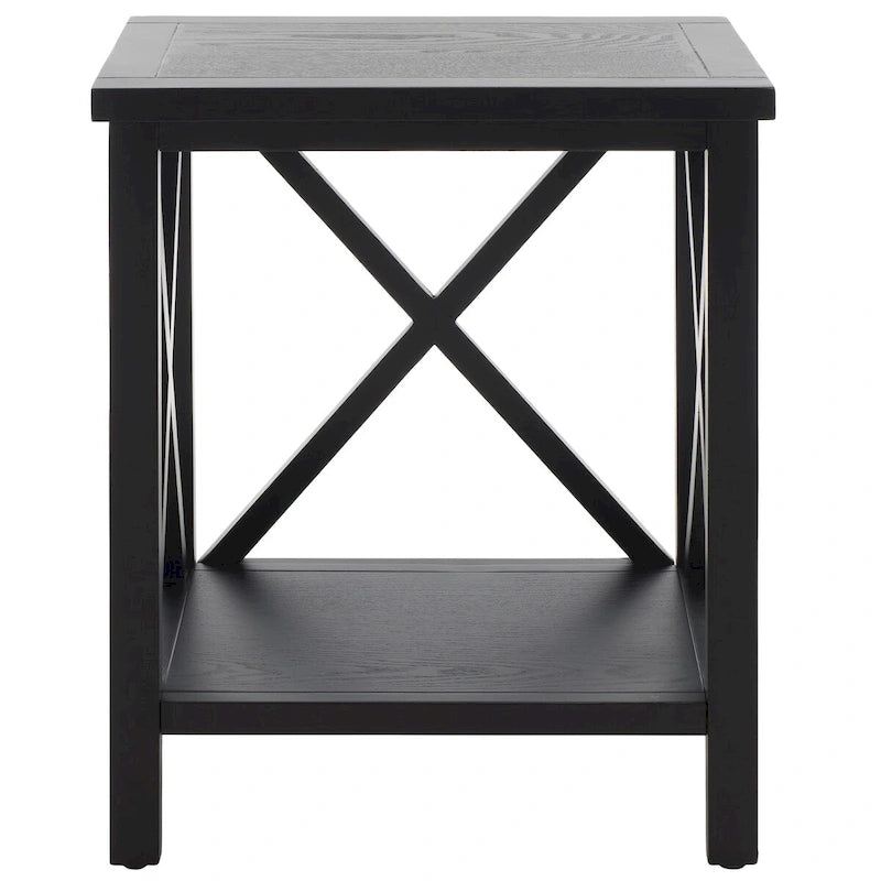 Table d'appoint à dossier croisé Safavieh Yasumi blanche – 18,1 x 13,4 x 21,5 po – 18 po L x 13 po P x 22 po H