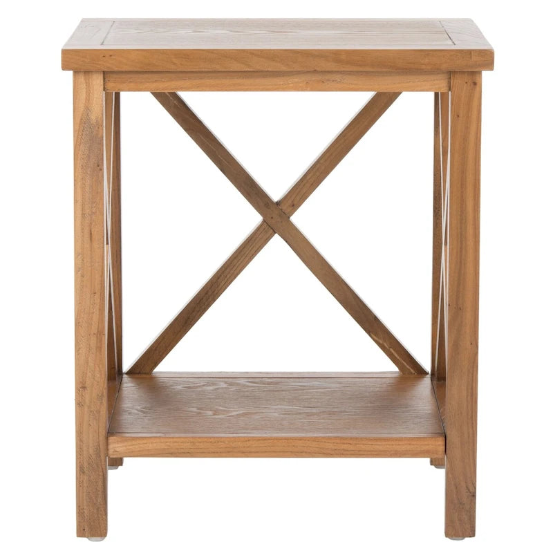 Table d'appoint à dossier croisé Safavieh Yasumi blanche – 18,1 x 13,4 x 21,5 po – 18 po L x 13 po P x 22 po H