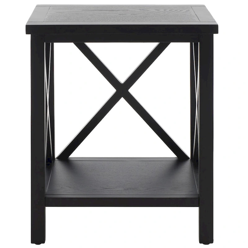 Table d'appoint à dossier croisé Safavieh Yasumi blanche – 18,1 x 13,4 x 21,5 po – 18 po L x 13 po P x 22 po H