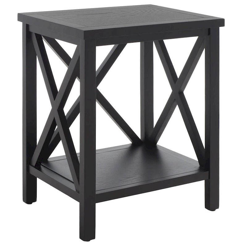 Table d'appoint à dossier croisé Safavieh Yasumi blanche – 18,1 x 13,4 x 21,5 po – 18 po L x 13 po P x 22 po H