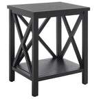 Table d'appoint à dossier croisé Safavieh Yasumi blanche – 18,1 x 13,4 x 21,5 po – 18 po L x 13 po P x 22 po H