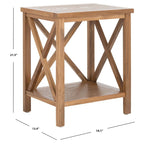 Table d'appoint à dossier croisé Safavieh Yasumi blanche – 18,1 x 13,4 x 21,5 po – 18 po L x 13 po P x 22 po H
