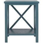 Table d'appoint à dossier croisé Safavieh Yasumi blanche – 18,1 x 13,4 x 21,5 po – 18 po L x 13 po P x 22 po H