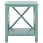 Table d'appoint à dossier croisé Safavieh Yasumi blanche – 18,1 x 13,4 x 21,5 po – 18 po L x 13 po P x 22 po H