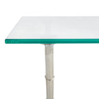 Table d'appoint SAFAVIEH Treasures Jocelyn Bronze-Argent/Dessus en verre - 37,4 x 19,7 x 17