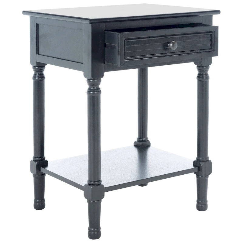 SAFAVIEH Eleanore Table de chevet à 1 tiroir et étagère inférieure - 48,3 L x 40,1 P x 66 H cm - 48,3Lx40,6Px66H