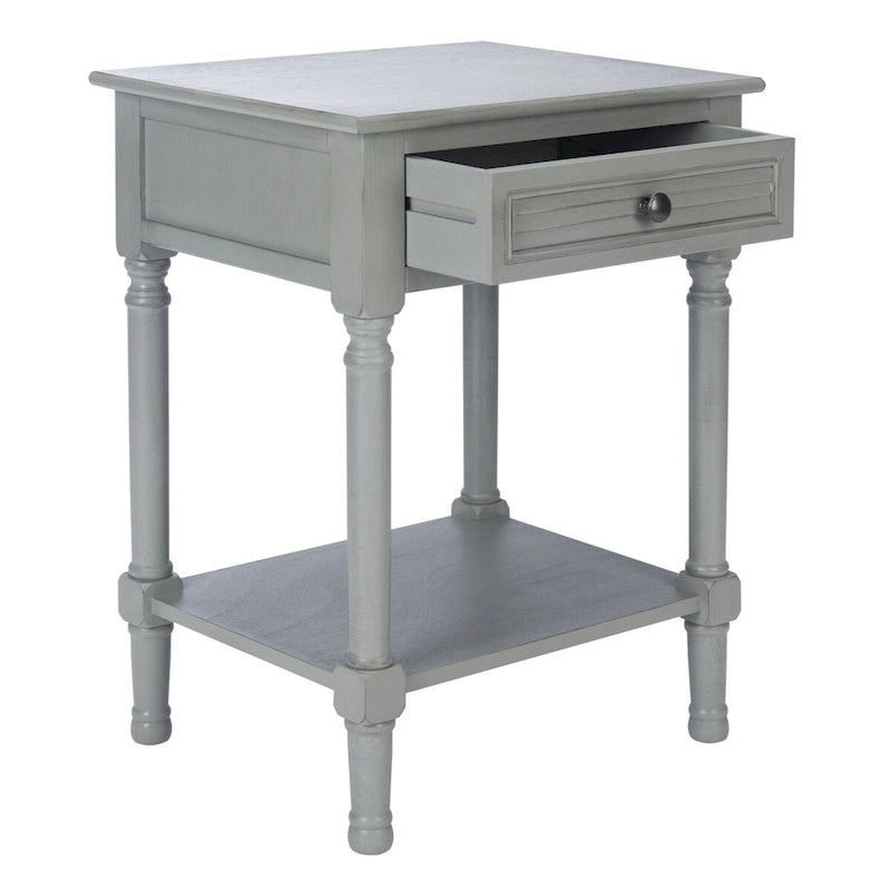 SAFAVIEH Eleanore Table de chevet à 1 tiroir et étagère inférieure - 48,3 L x 40,1 P x 66 H cm - 48,3Lx40,6Px66H