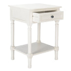 SAFAVIEH Eleanore Table de chevet à 1 tiroir et étagère inférieure - 48,3 L x 40,1 P x 66 H cm - 48,3Lx40,6Px66H