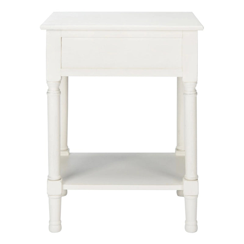 SAFAVIEH Eleanore Table de chevet à 1 tiroir et étagère inférieure - 48,3 L x 40,1 P x 66 H cm - 48,3Lx40,6Px66H