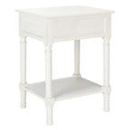 SAFAVIEH Eleanore Table de chevet à 1 tiroir et étagère inférieure - 48,3 L x 40,1 P x 66 H cm - 48,3Lx40,6Px66H