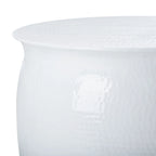 SAFAVIEH Karel Tabouret de table en métal argenté - 24 L x 24 P x 16,8 H - 24Wx24Dx17H