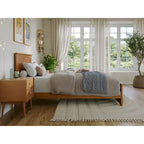 Lit plateforme profil bas Nantucket avec pied de lit assorti