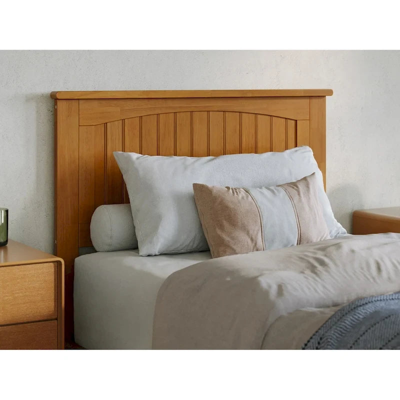 Lit plateforme profil bas Nantucket avec pied de lit assorti