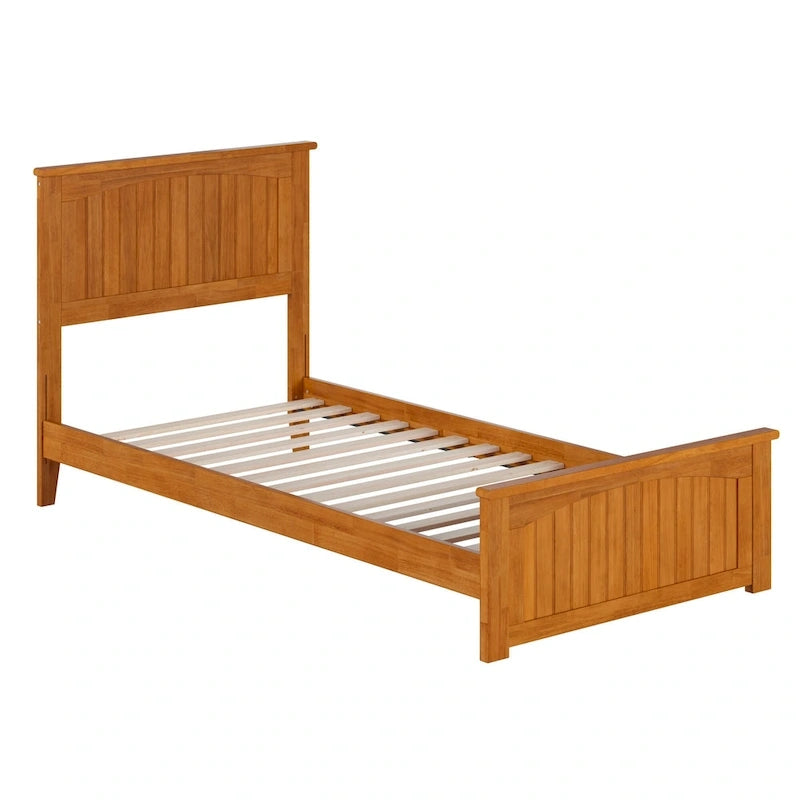 Lit plateforme profil bas Nantucket avec pied de lit assorti