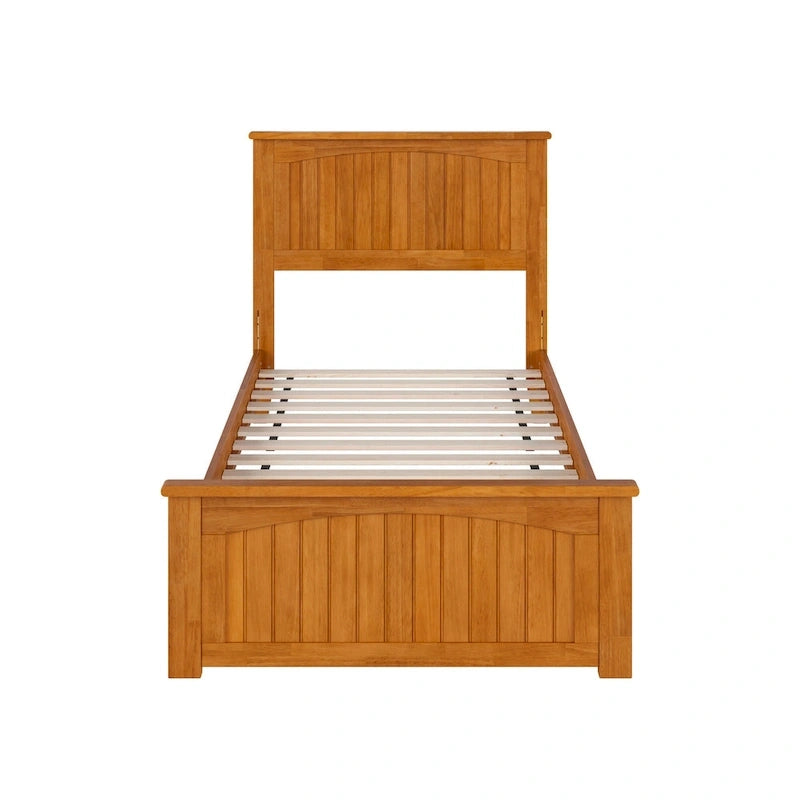Lit plateforme profil bas Nantucket avec pied de lit assorti