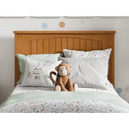 Lit plateforme profil bas Nantucket avec pied de lit assorti