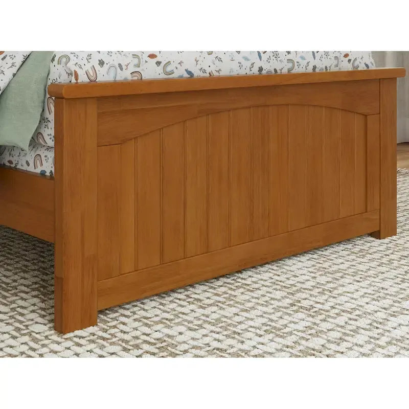 Lit plateforme profil bas Nantucket avec pied de lit assorti