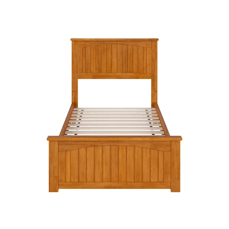 Lit plateforme profil bas Nantucket avec pied de lit assorti